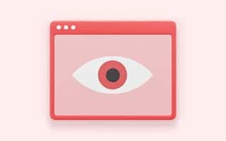 Computer screen with big eye