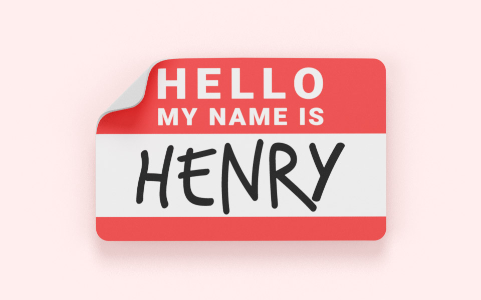 'My name is...' sticker