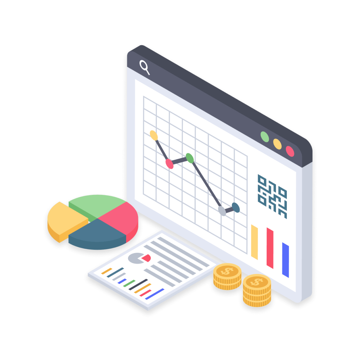 Finantial charts and coins